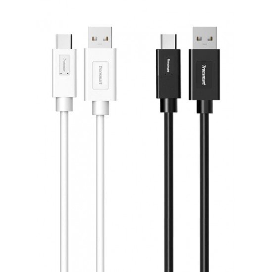 Tronsmart 2-Piece Type-C Data Sync Charging Cable Black/White 100 cm