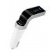 Bluetooth Car Charger With FM MP3 Transmitter White/Black