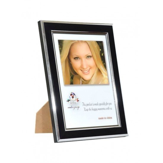 Desktop Photo Frame Black/White/Silver 10x15 centimeter