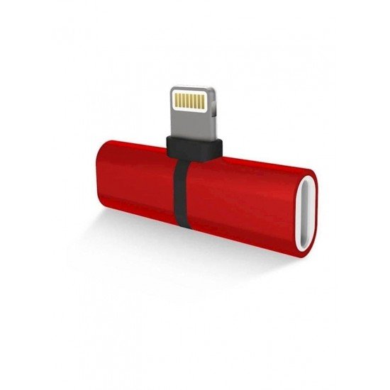 Adapter And Splitter For iPhone X/7/8/7 Plus/8 Plus Red