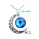 Moon Crescent Galaxy Necklace Pendant